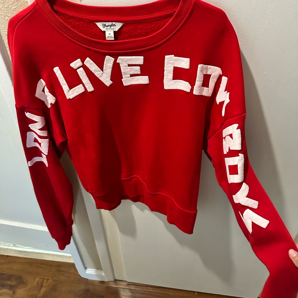 Wrangler Red Live Cowboy Sweatshirt - Picture 2 of 4